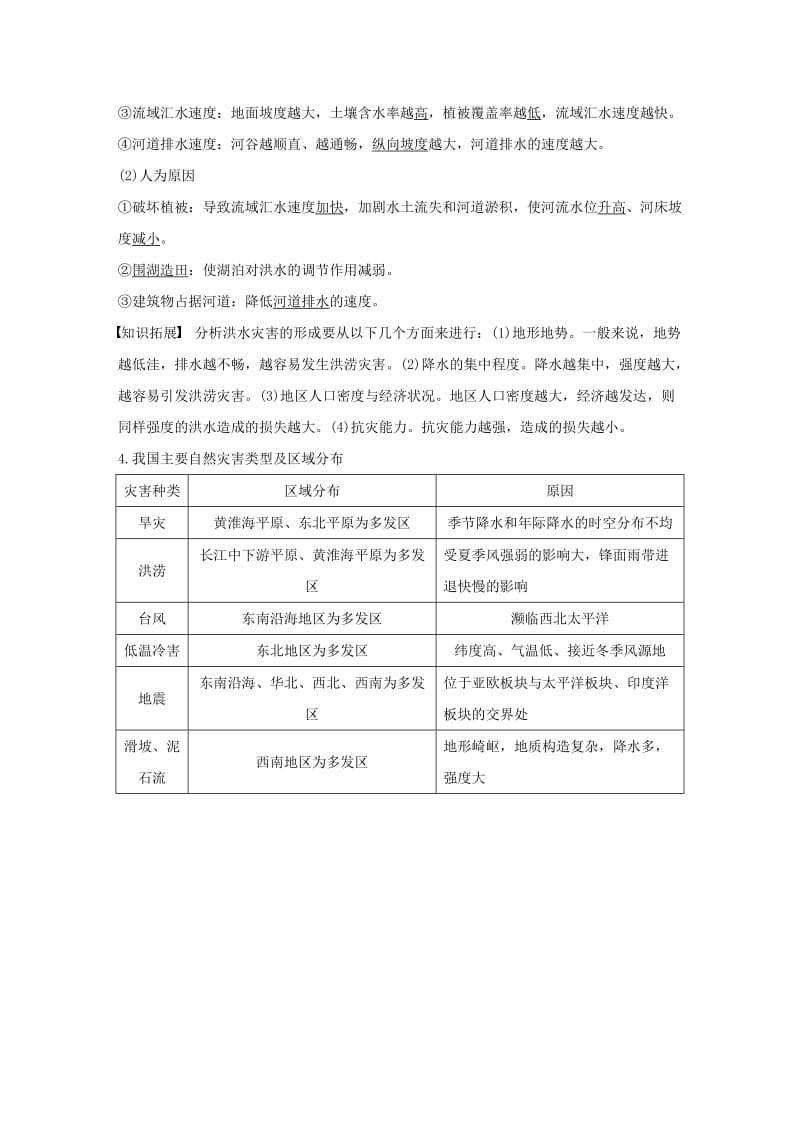 2020版高考地理新导学大一轮复习第一册第五单元从人地关系看资源与环境第17讲自然灾害与人类讲义含解析鲁教版.docx_第2页