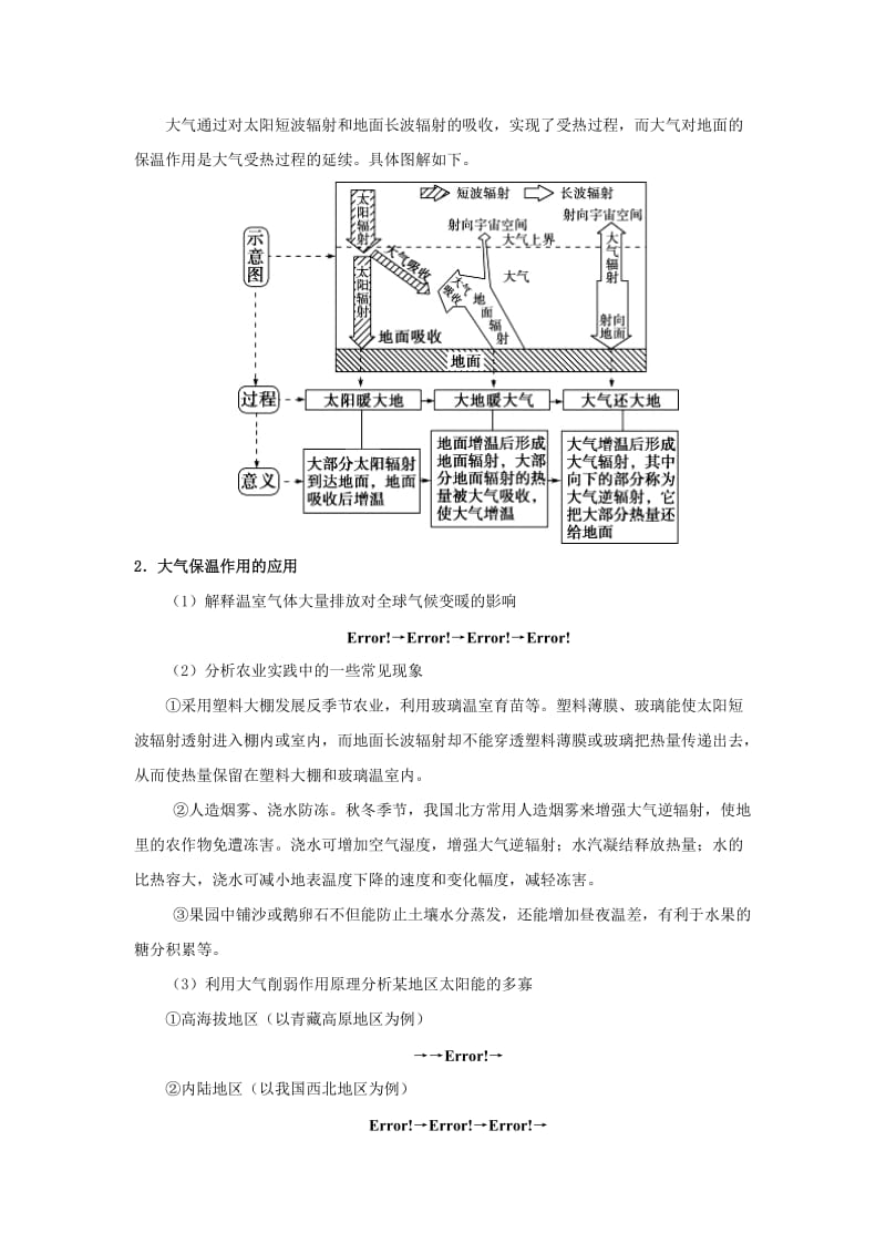 2019年高考地理一轮复习 专题 大气受热过程原理及其应用每日一题.doc_第2页