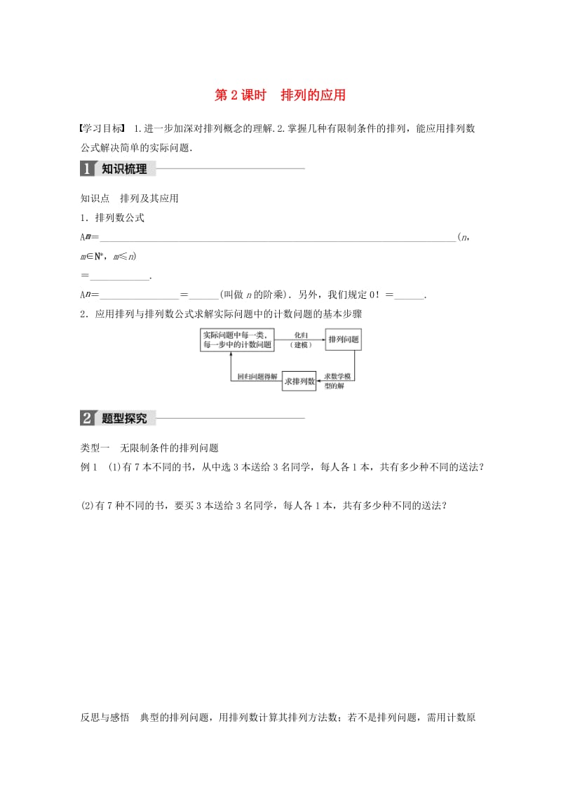 2018版高中数学 第一章 计数原理 1.2 第2课时 排列的应用学案 苏教版选修2-3.doc_第1页