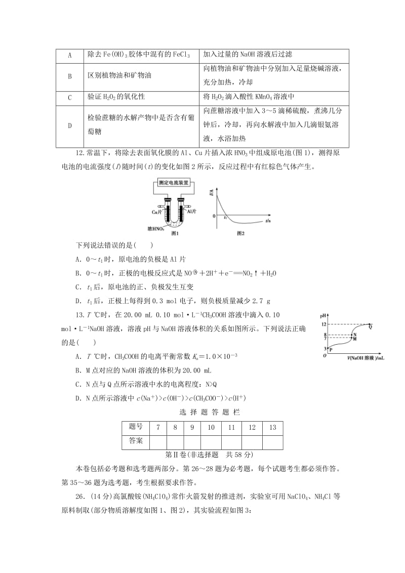 2019高考化学大二轮复习 模拟试题精编（六）.doc_第2页