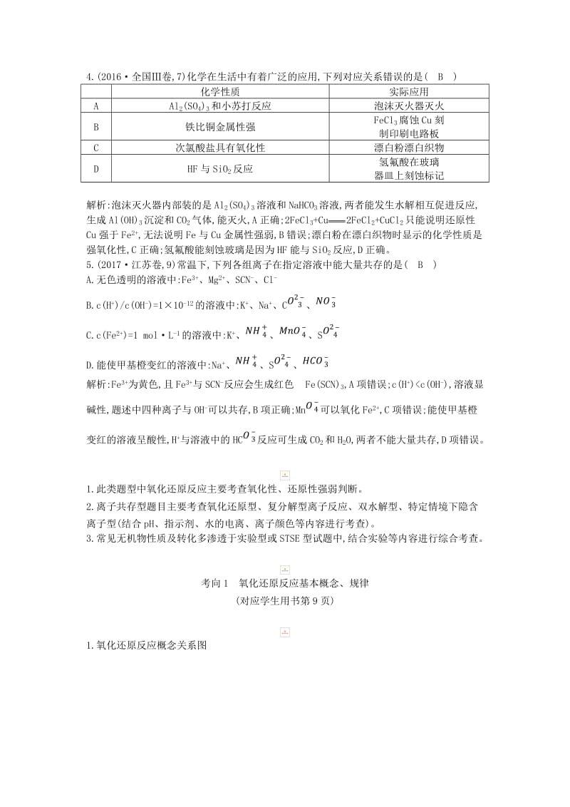 2019高考化学二轮复习第二篇题型三物质的性质与变化教案.doc_第2页