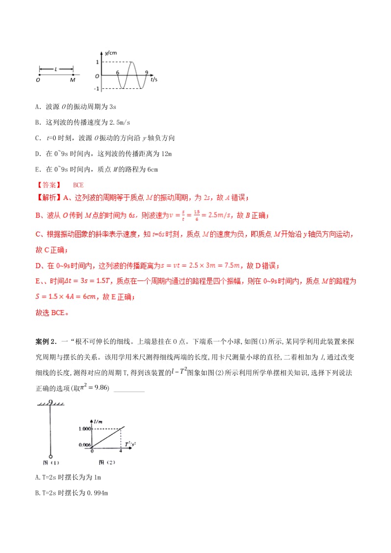 2019年高考物理二轮复习 专题15 机械振动和机械波（讲）（含解析）.doc_第2页