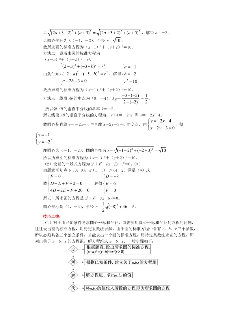 2018高中数学 第2章 平面解析几何初步 第二节 圆与方程1 圆的方程学案 苏教版必修2.doc_第3页