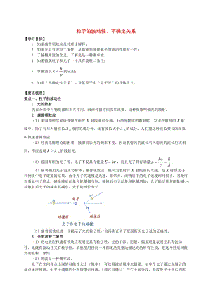 2018學年高中物理 第4章 波粒二象性 粒子的波動性、不確定關系學案 教科版選修3-5.doc