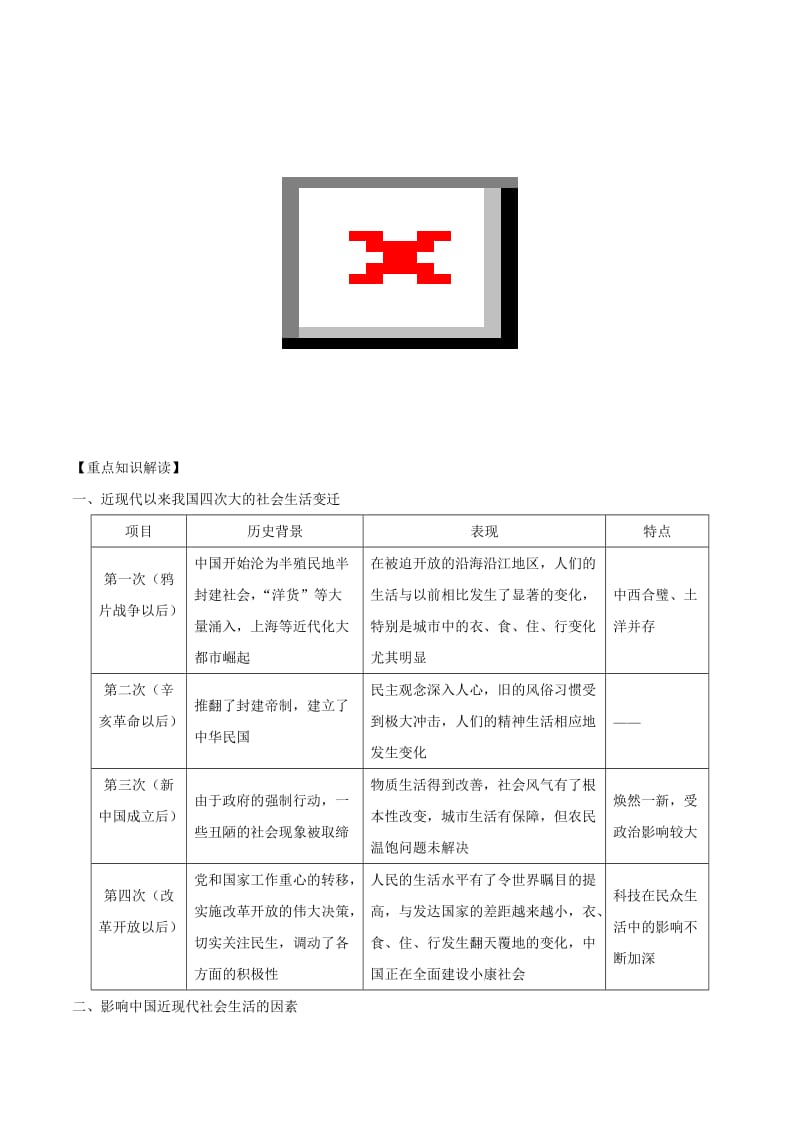 2018高中历史 每日一题之快乐暑假 第05天 中国近现代社会生活的变迁（含解析）新人教版.doc_第2页