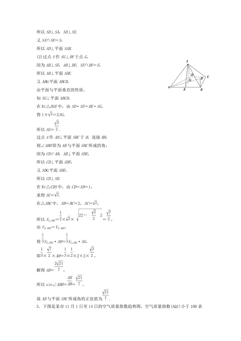 2019高考数学二轮复习 第一部分 题型专项练 中档题保分练（二）理.doc_第2页