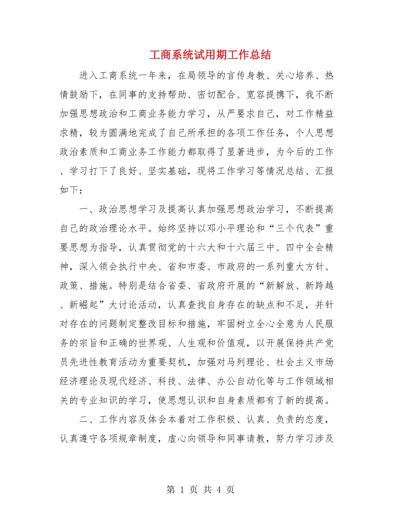 工商系统试用期工作总结.doc_第1页