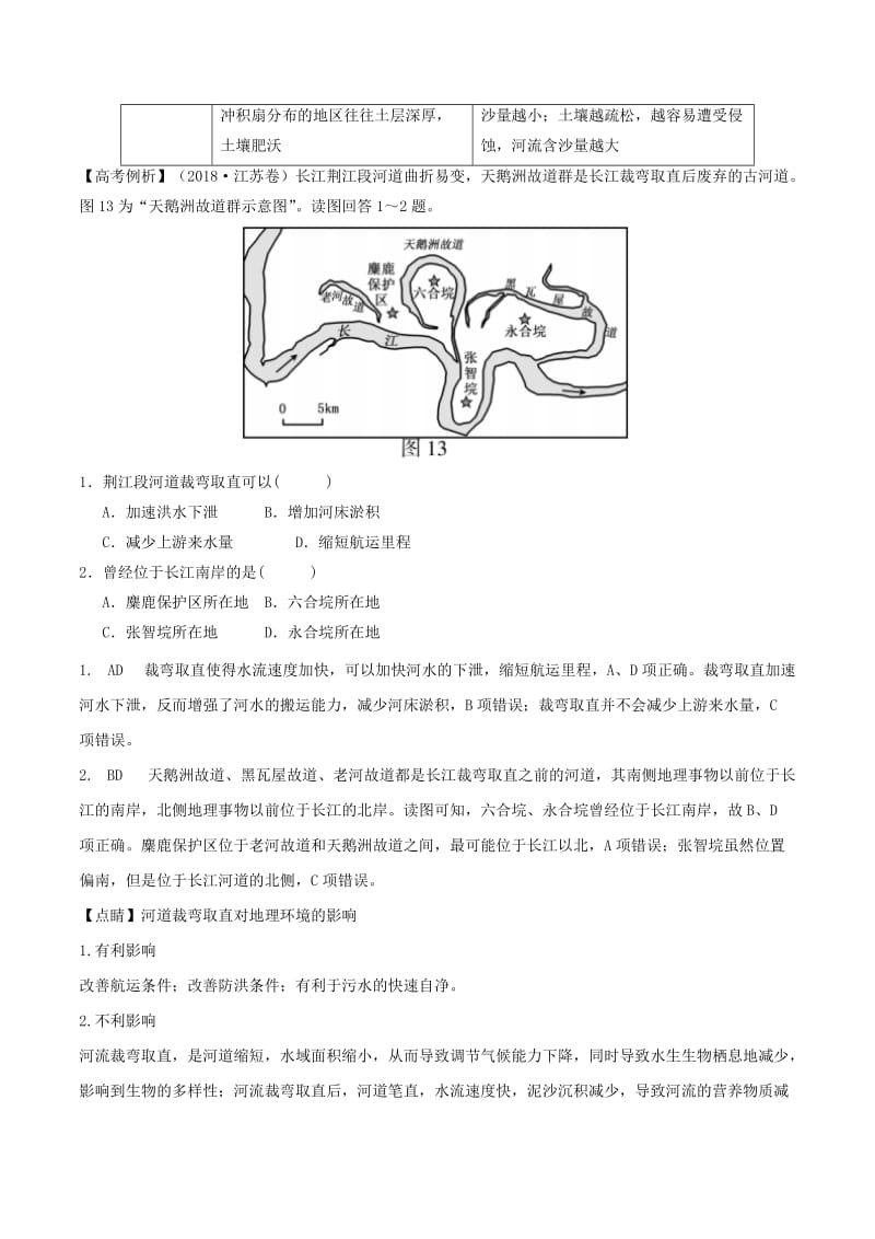 2019高考地理二轮复习微专题要素探究与设计 专题3.6 河流对自然地理要素的影响学案.doc_第2页