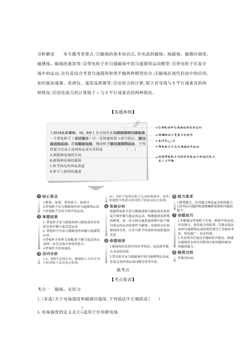 （北京专用）2020版高考物理大一轮复习 专题十一 磁场练习.docx_第2页