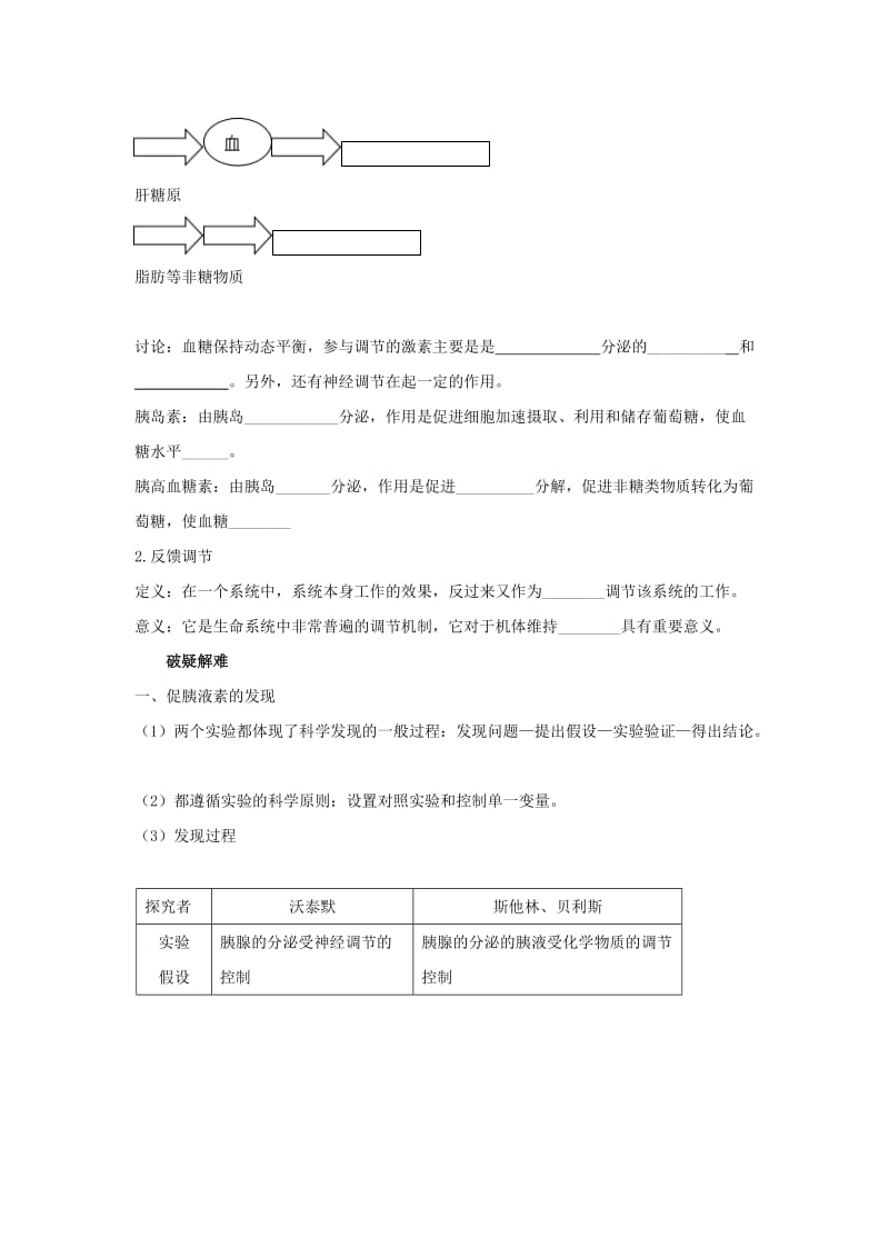 2019高中生物 第2章 动物和人体生命活动的调节 专题2.2.1 通过激素的调节导学案 新人教版必修3.doc_第2页