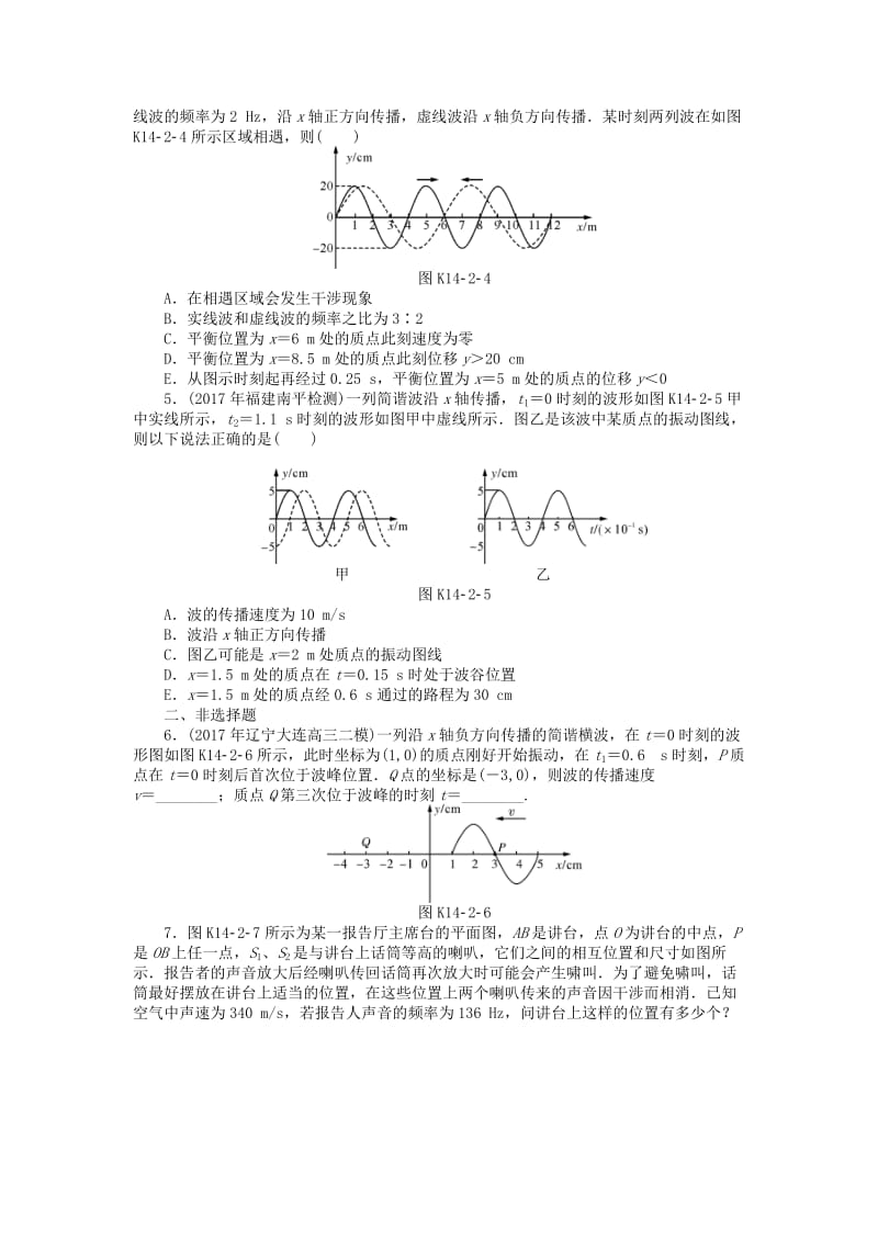 2019版高考物理一轮复习 专题十四 机械振动与机械波 第2讲 机械波学案.doc_第2页