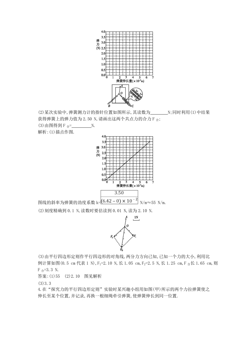 2018版高中物理 第五章 力与平衡 实验 验证力的平行四边形定则试题 鲁科版必修1.doc_第2页