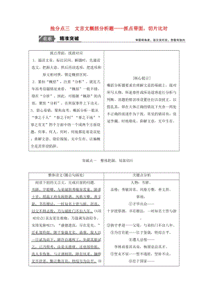 2019年高考語文高分技巧二輪復(fù)習(xí) 專題五 搶分點(diǎn)三 文言文概括分析題講義（含解析）.doc