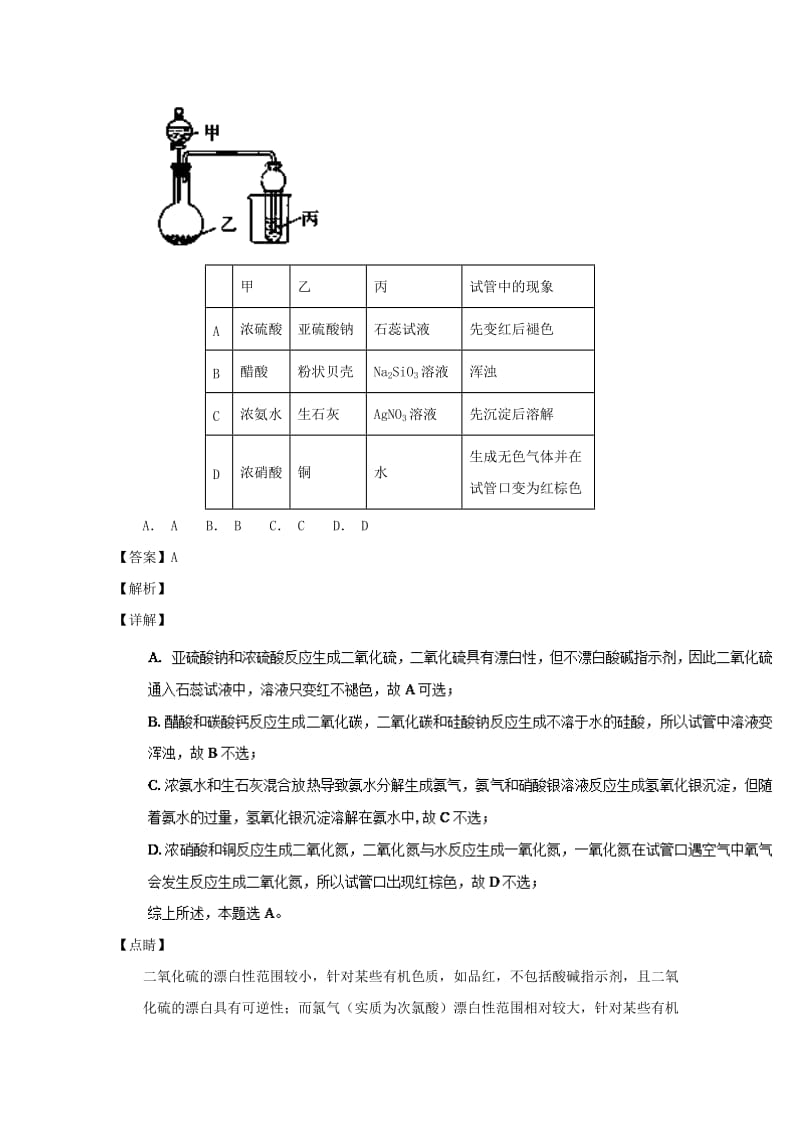 2019年高考化学 备考百强校小题精练系列 专题51 实验方案的设计与评价.doc_第2页