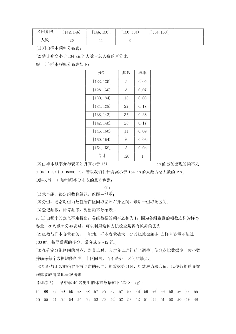 2018-2019学年高中数学 第2章 统计 2.2 频率分布直方图与折线图学案 苏教版必修3.doc_第3页