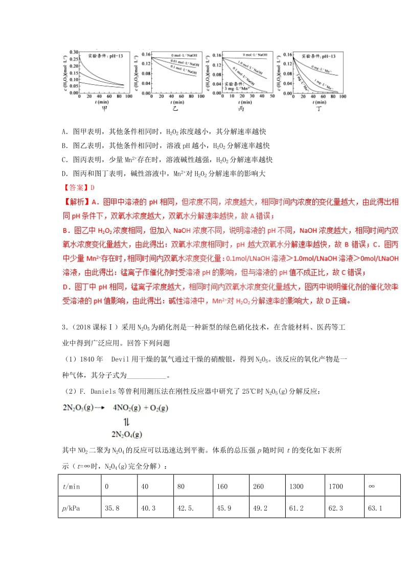 2019高考化学 元素及其化合物 专题7.1 化学反应速率及影响因素精讲深剖.doc_第2页