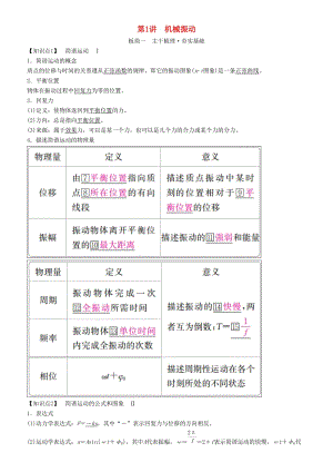 2019年高考物理一輪復(fù)習(xí) 第十五章 機械振動 機械波 第1講 機械振動學(xué)案.doc