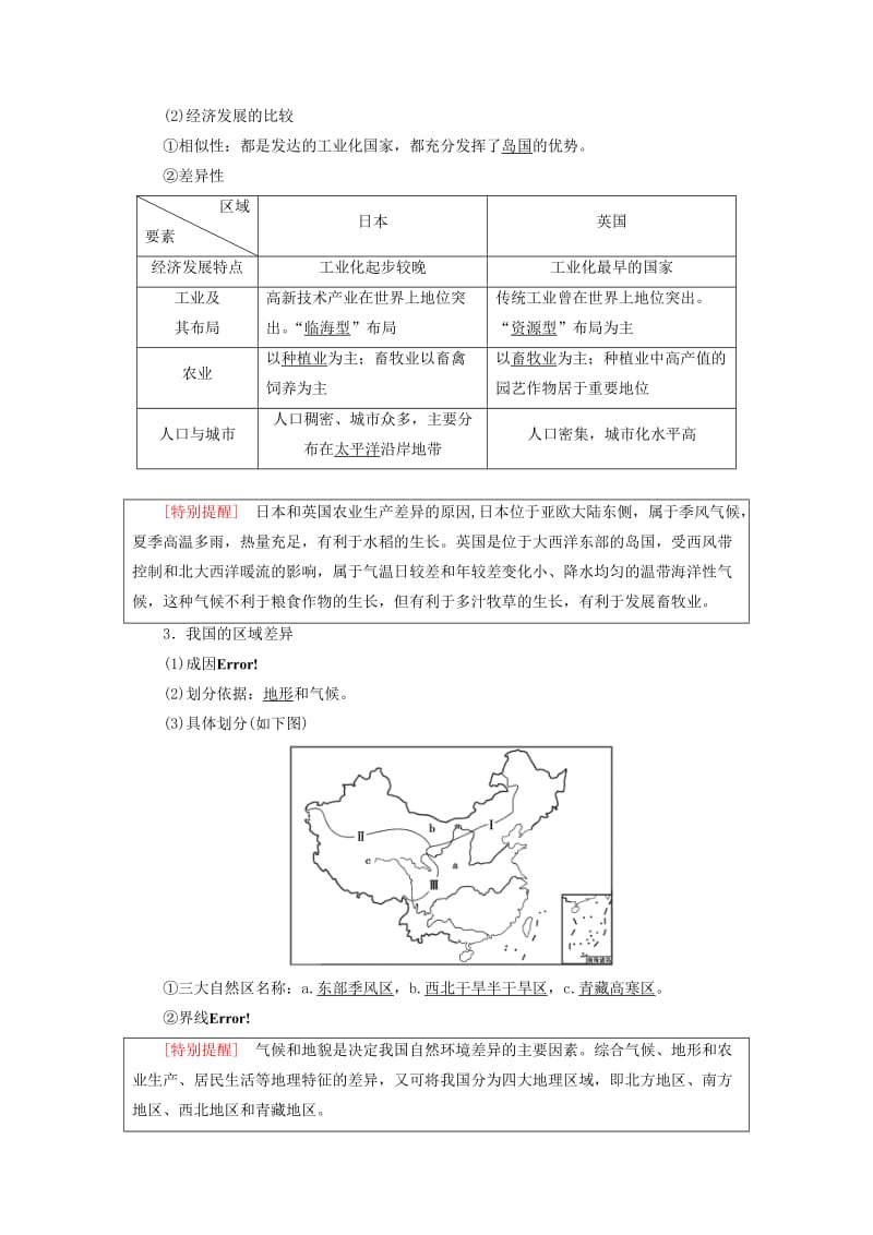 2018-2019学年高中地理 第一单元 区域地理环境与人类活动 第2节 自然环境和人类活动的区域差异学案 鲁教版必修3.doc_第2页