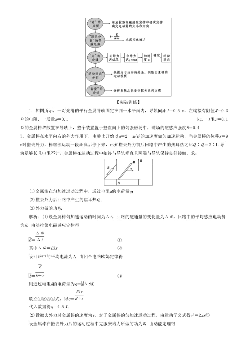 2019高考物理一轮复习 第十章 电磁感应 第5讲 电磁感应中的力学综合问题的求解学案.doc_第3页