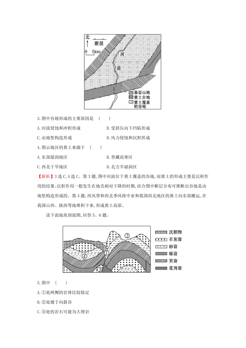 2019版高考地理一轮复习 课时提升作业十二 4.2 山地的形成.doc_第2页