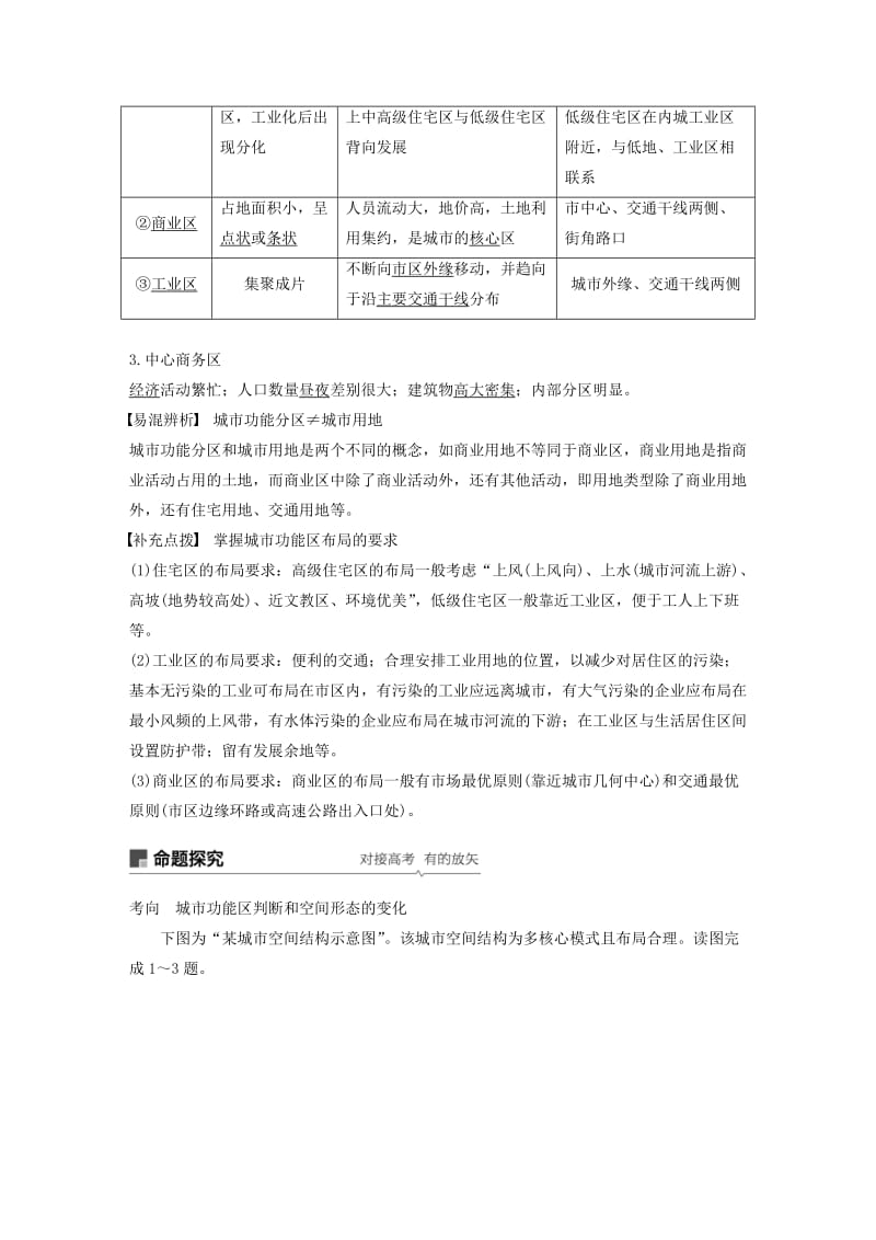 2020版高考地理新导学大一轮复习第二册第二单元城市与地理环境第24讲城市空间结构讲义含解析鲁教版.docx_第2页