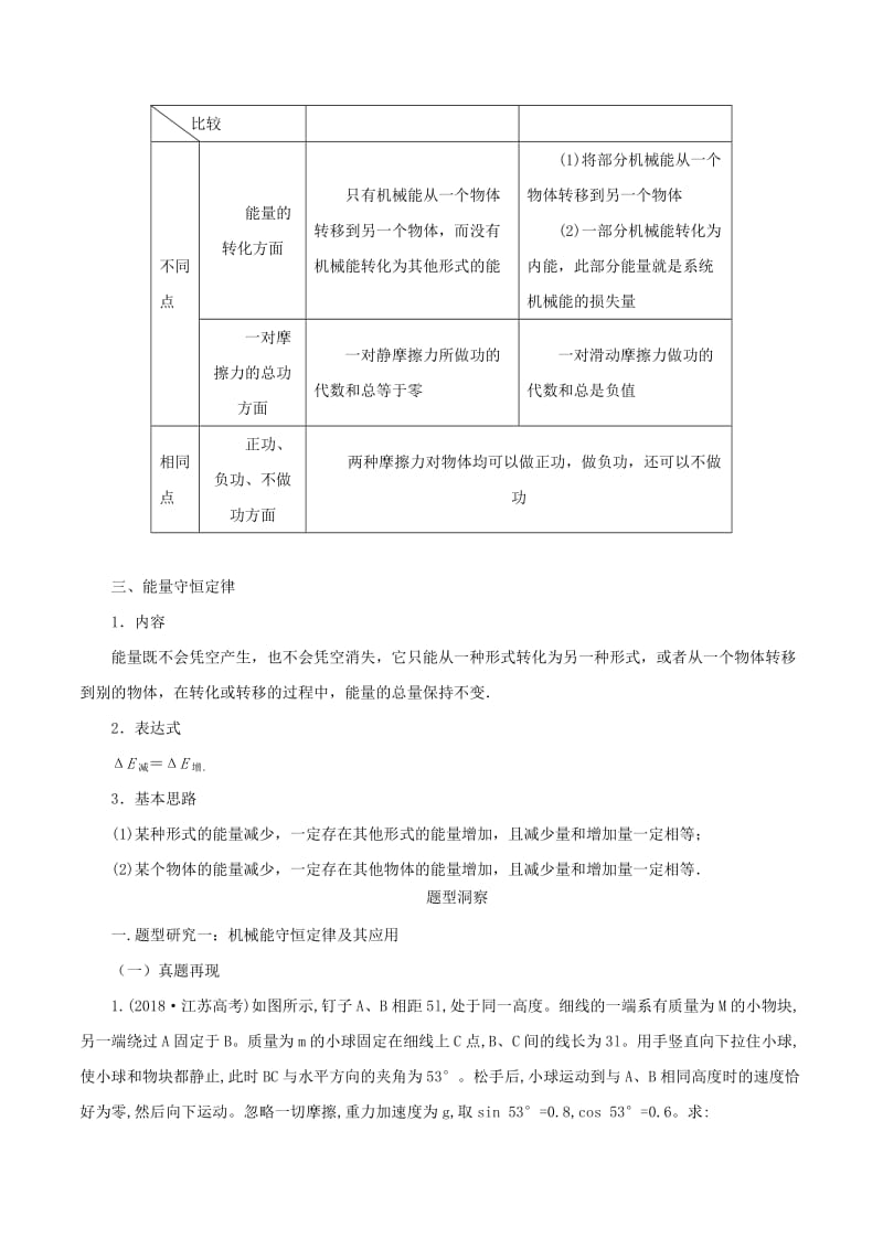 2019年高考物理总复习 专题08 功能关系、机械能守恒定律及其应用精准导航学案.doc_第2页