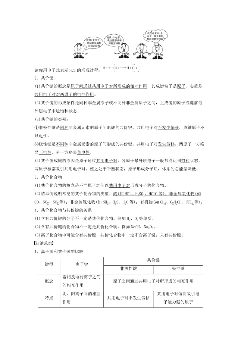 2018高中化学 专题1 微观结构与物质的多样 第二单元 微粒之间的相互作用力 第2课时 共价键 分子间作用力导学案 苏教版必修2.doc_第2页