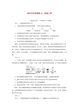 2020版高考生物新金典大一輪復習 課后定時檢測案42 細胞工程（含解析）新人教版.doc