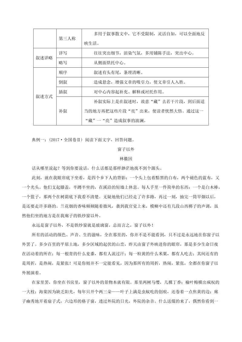 2019年高三语文一轮复习 知识点讲解阅读预热试题 专题21 鉴赏表达方式（含解析）新人教版.doc_第2页