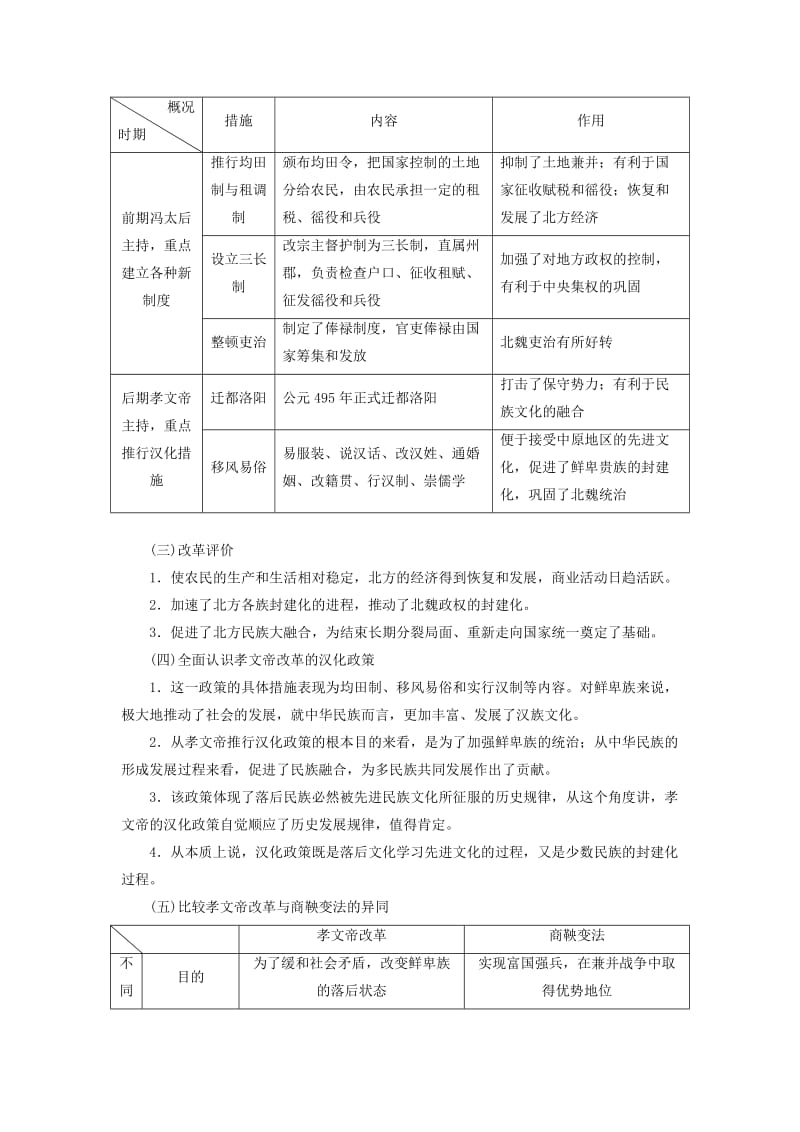 2020版高考历史一轮复习 第1讲 古代历史上的重大改革讲义（含解析）新人教版选修1 .doc_第3页