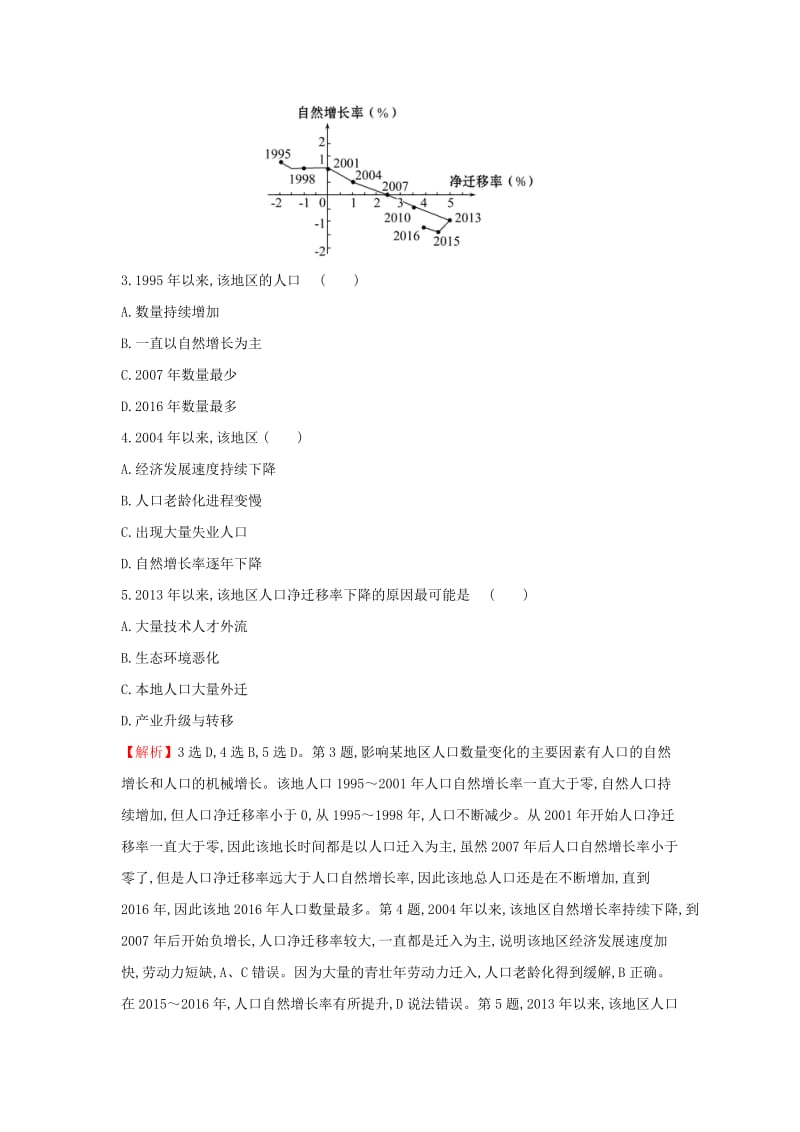 2019届高考地理一轮复习 课时提升作业十六 5.2 人口迁移、地域文化与人口 新人教版.doc_第2页