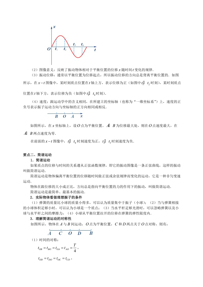 2018学年高中物理 第1章 机械振动 简谐运动及其图象学案 教科版选修3-4.doc_第2页