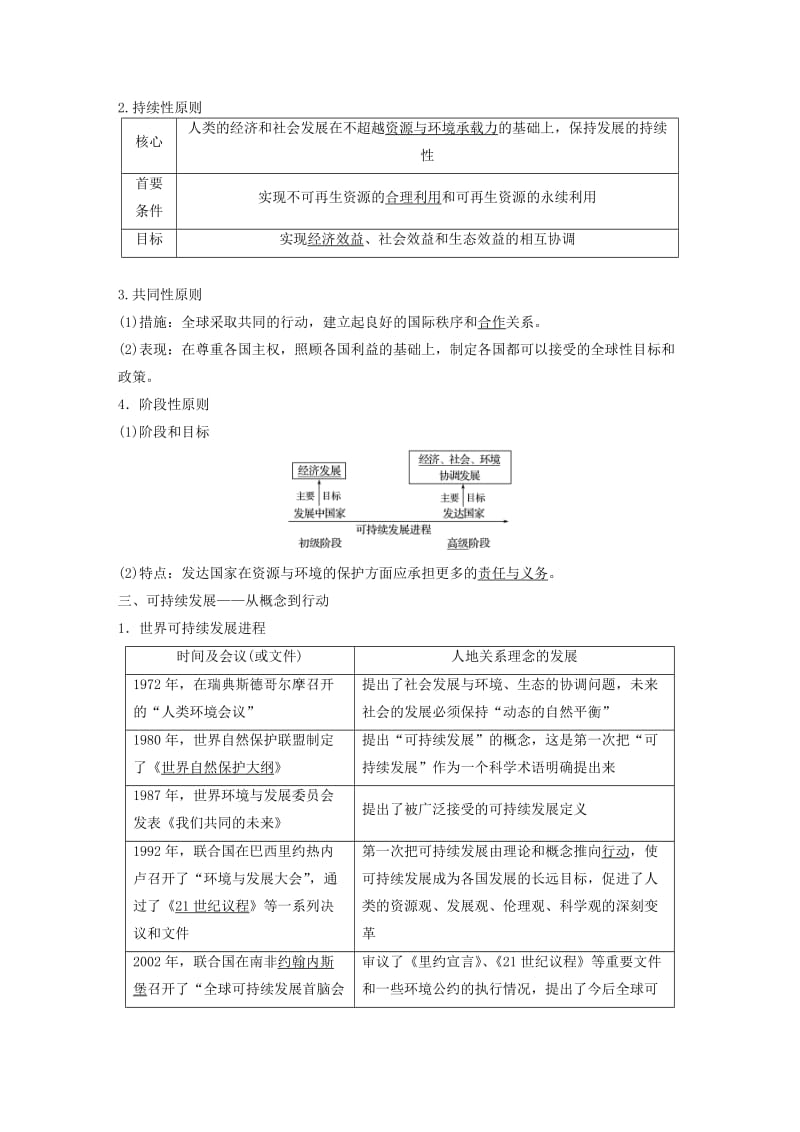 2018-2019版高中地理 第二单元 走可持续发展之路 第二节 可持续发展的基本内涵学案 鲁教版必修3.doc_第2页