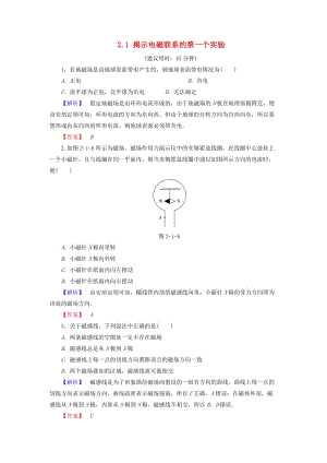 2018-2019高中物理 第2章 打開電磁聯(lián)系的大門 2.1 揭示電磁聯(lián)系的第一個實驗學業(yè)達標測評 滬科版選修1 -1.doc