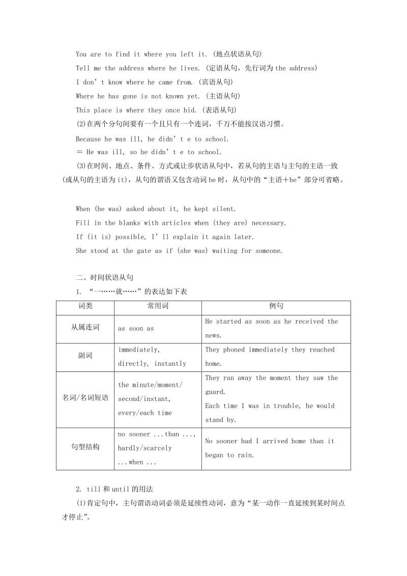 2019年高考英语 语法必考考点（12）状语从句（含解析）.doc_第2页