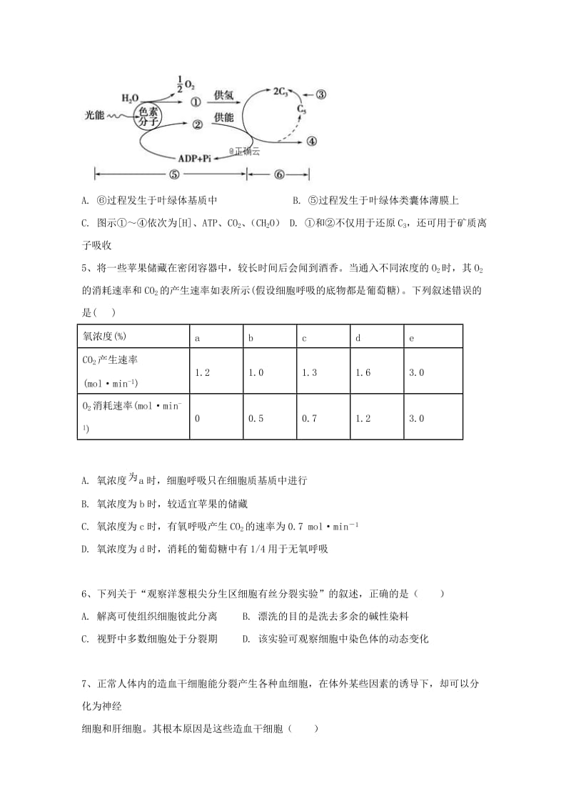 2018-2019学年高一生物下学期期中试题 (III).doc_第2页