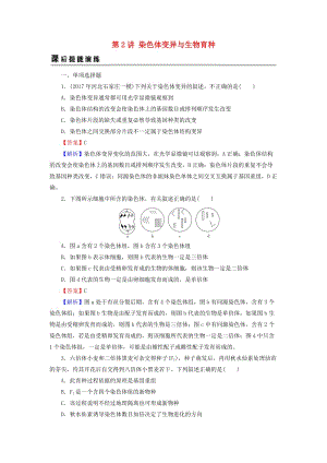 2019高考生物大一輪復(fù)習(xí) 第3單元 生物變異、育種和進(jìn)化 第2講 染色體變異與生物育種課后提能演練 新人教版必修2.doc