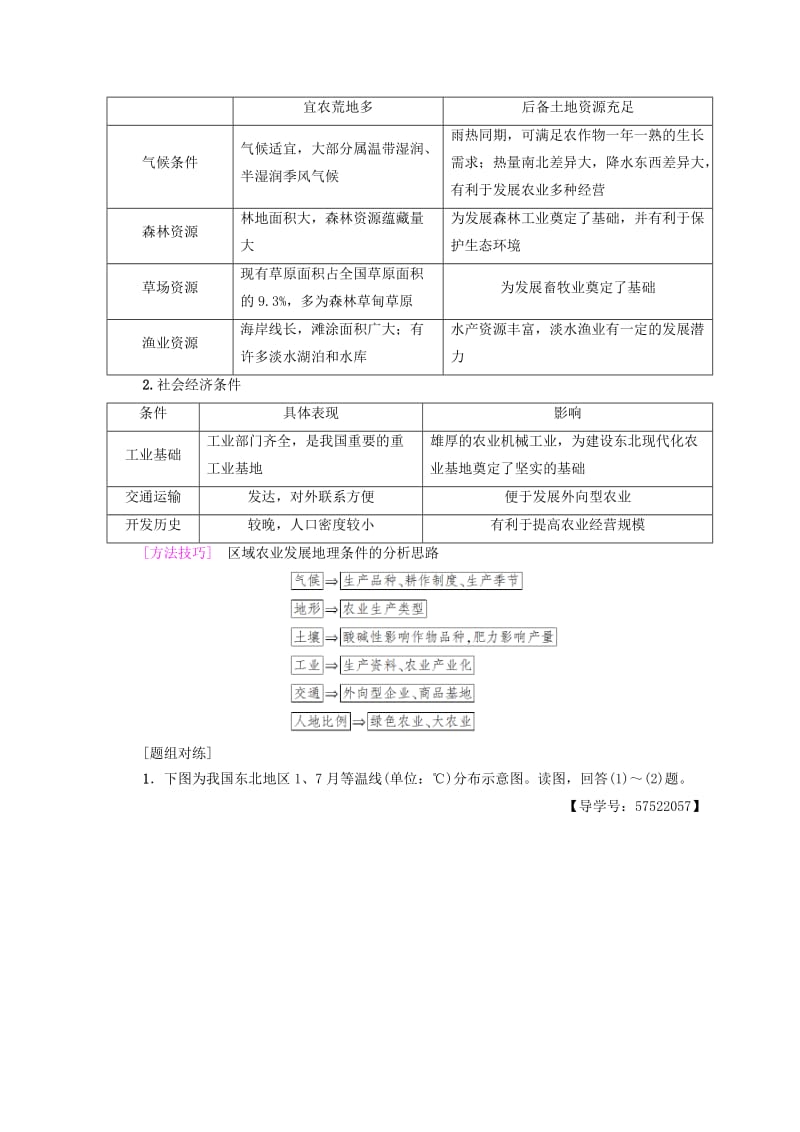 2018秋高中地理 第2章 区域可持续发展 第3节 第1课时 东北地区概况及农业生产条件学案 中图版必修3.doc_第3页