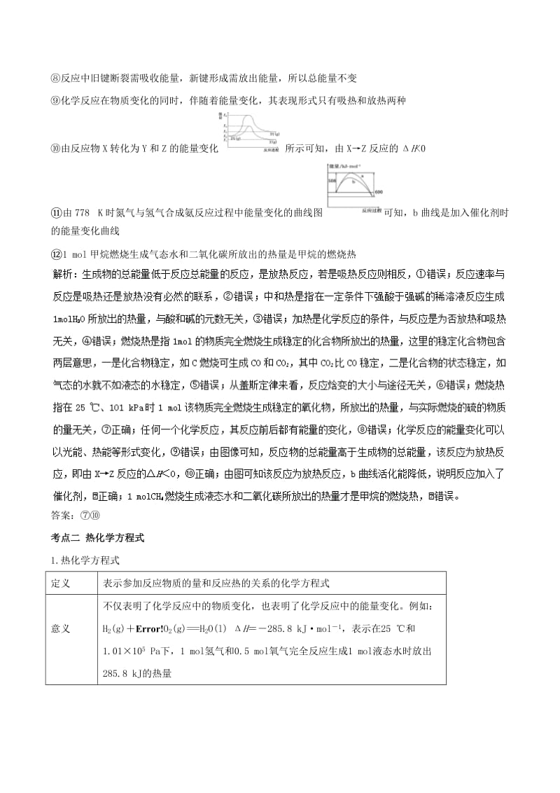 2019年高考化学一轮总复习 考点扫描 专题16 反应热与盖斯定律学案.doc_第3页