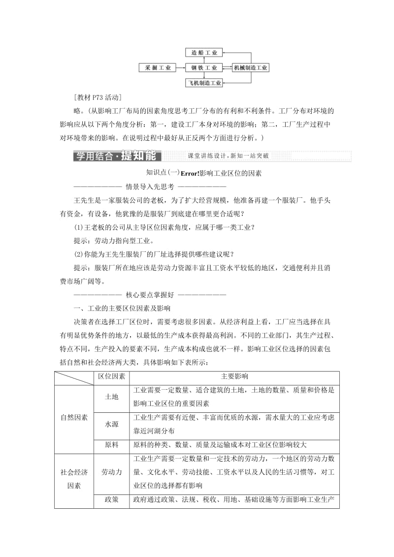 2019高中地理 第三单元 产业活动与地理环境 第二节 工业生产与地理环境学案（含解析）鲁教版必修2.doc_第3页