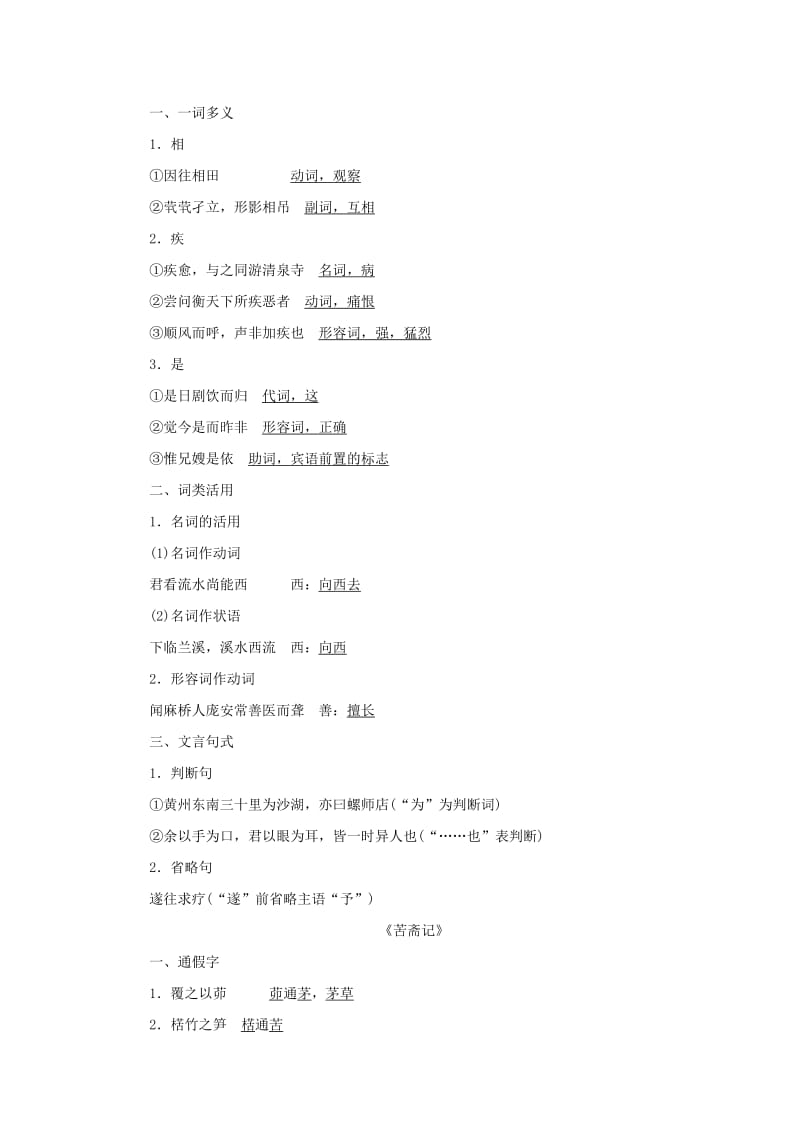 2017-2018学年高中语文 第六单元 文无定格贵在鲜活 第二十四课 游沙湖 苦斋记教学案 新人教版选修《中国古代诗歌散文欣赏》.doc_第3页