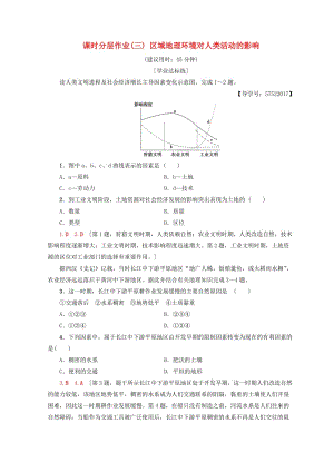 2018秋高中地理 第1章 区域地理环境和人类活动 课时分层作业3 区域地理环境对人类活动的影响 中图版必修3.doc