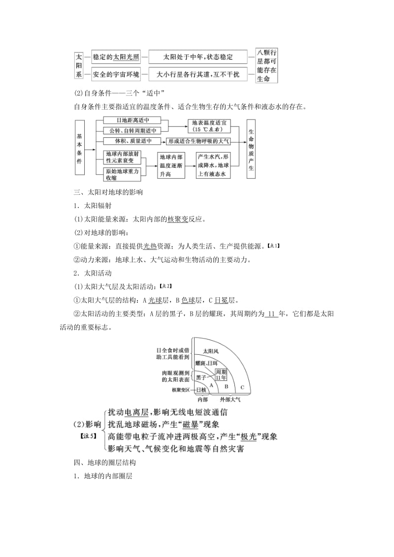 2020版高考地理一轮复习 第一模块 自然地理 第一章 行星地球（含地球和地图）第四讲 宇宙中的地球学案（含解析）新人教版.doc_第2页