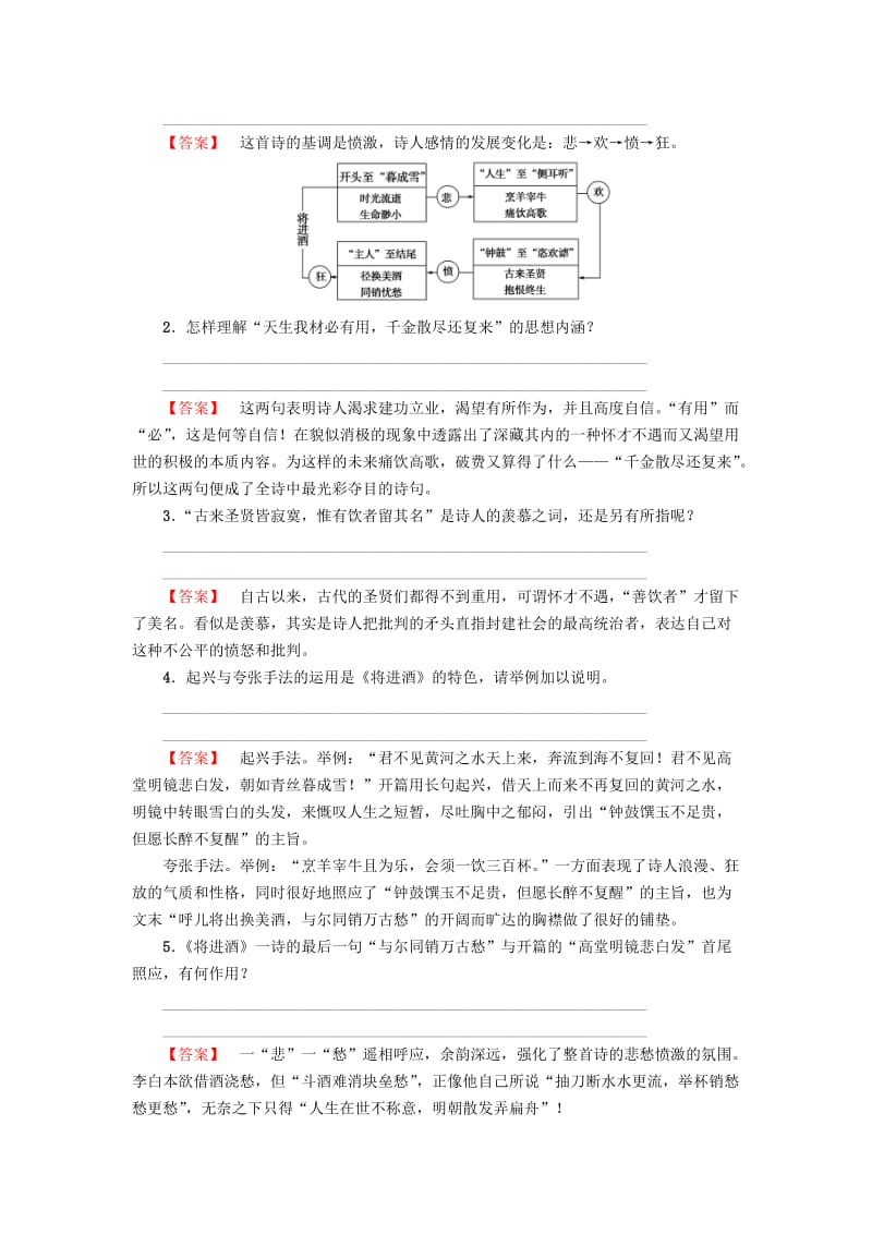 2018-2019学年高中语文 第一单元 气象恢弘的初盛唐诗歌 1 李白诗二首学案 鲁人版选修唐诗宋词选读.doc_第3页