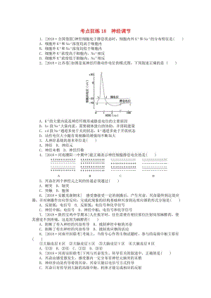 2019高考生物二輪復(fù)習(xí) 考點(diǎn)狂練18 神經(jīng)調(diào)節(jié).doc