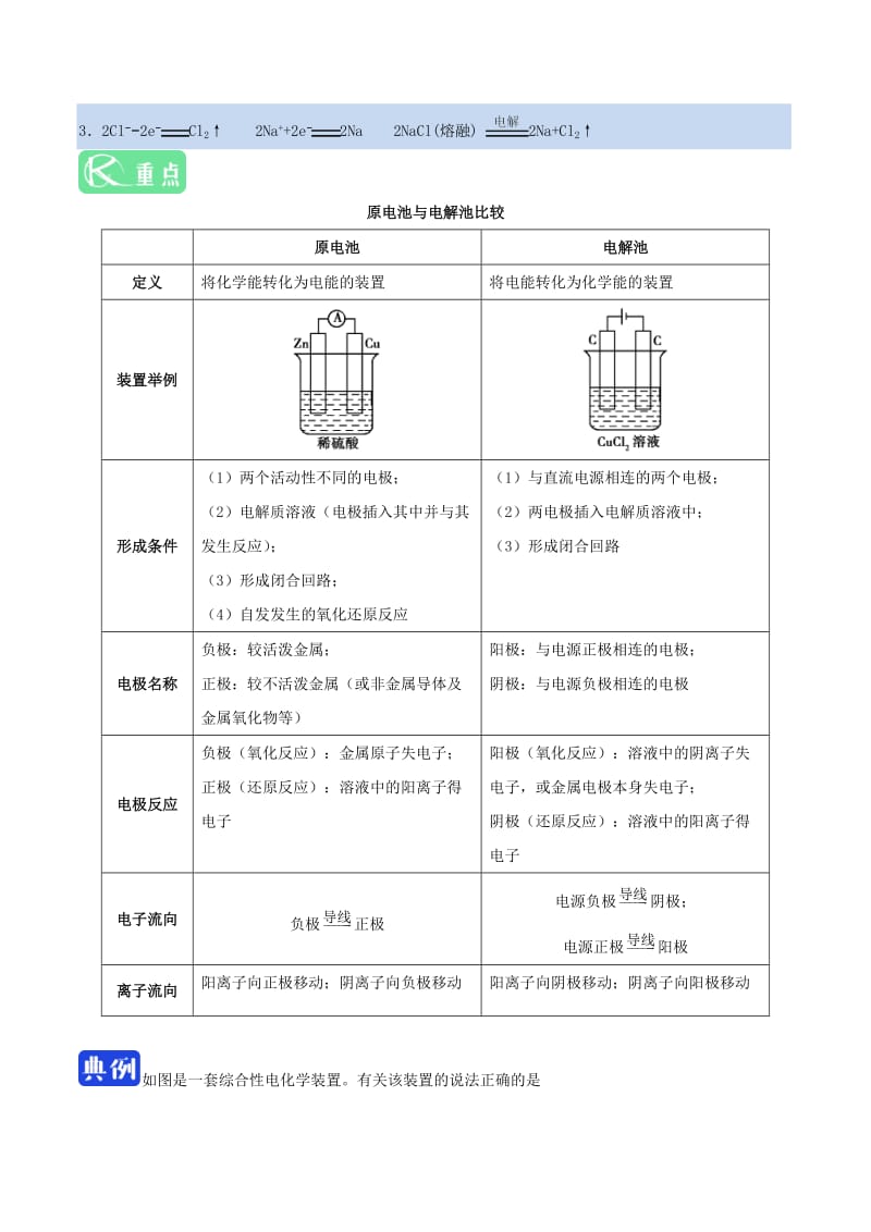 2018-2019学年高中化学 第04章 电化学基础 专题4.3.2 电解原理的应用试题 新人教版选修4.doc_第3页