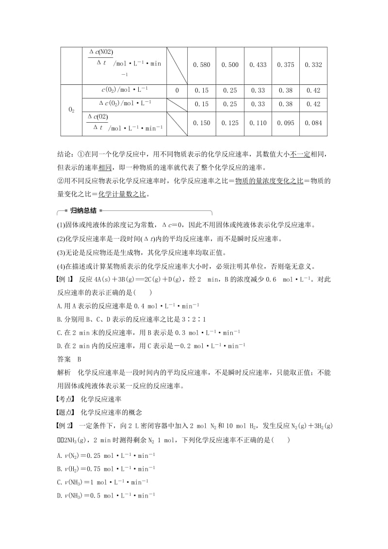 2018-2019版高中化学 专题2 化学反应速率与化学平衡 第一单元 化学反应速率 第1课时学案 苏教版选修4.doc_第2页