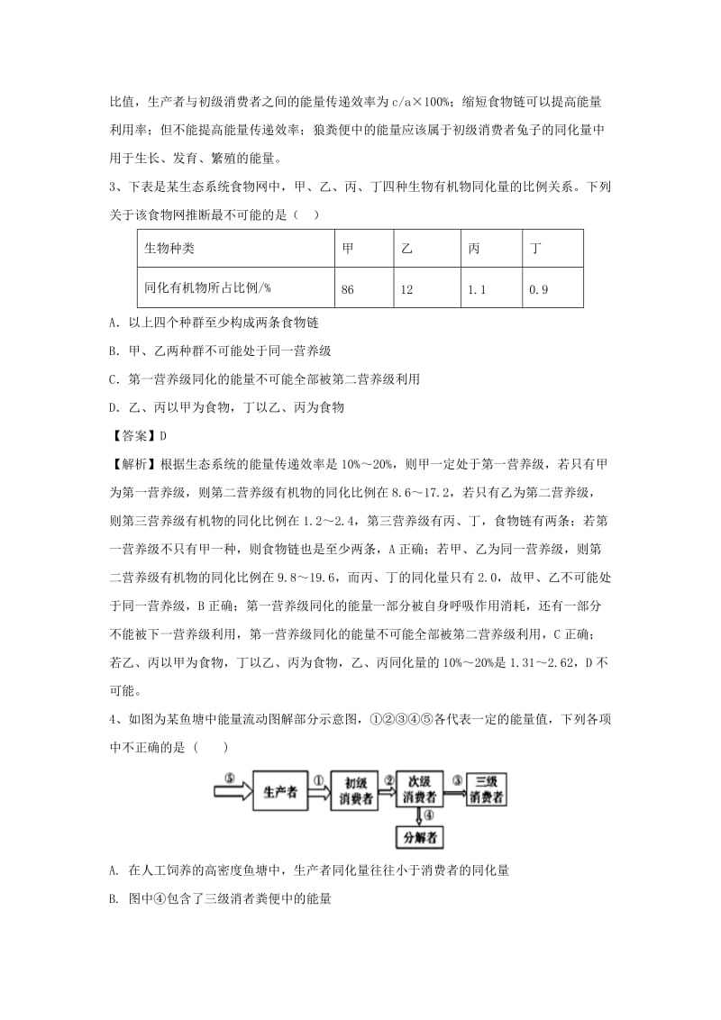 2018届高考生物三轮冲刺 生态系统与环境保护仿真模拟训练.doc_第2页