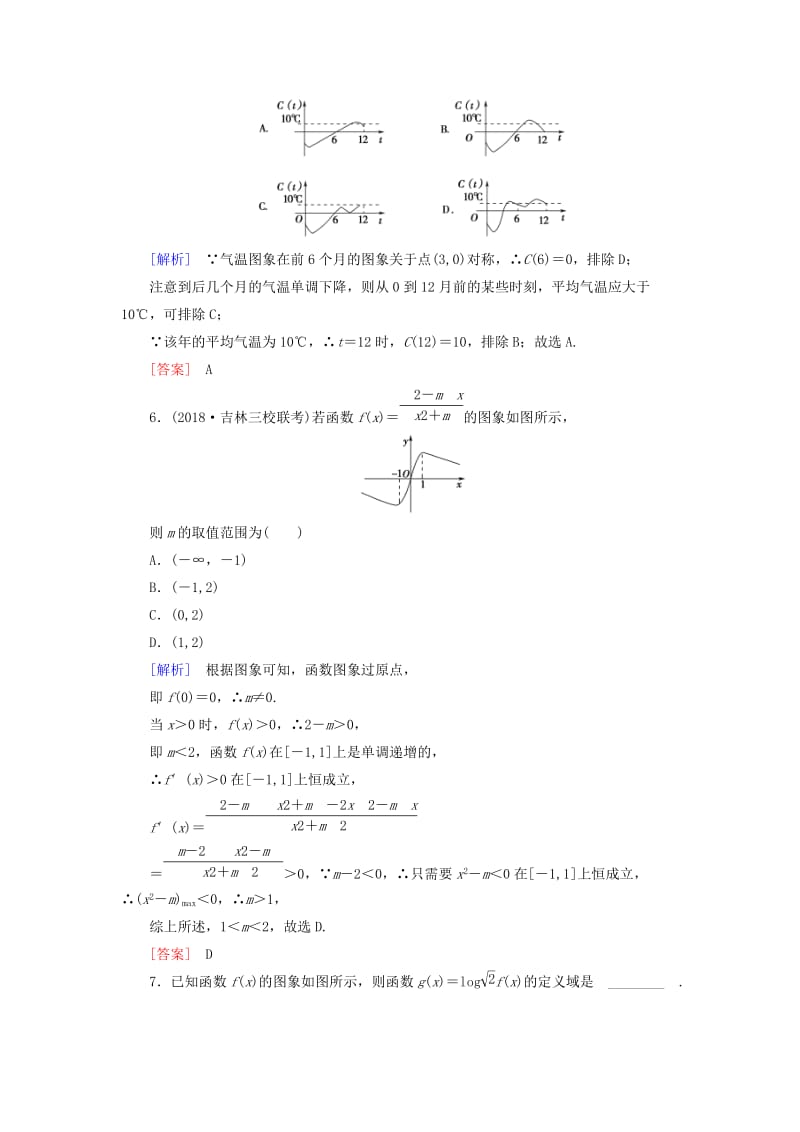 2019届高考数学一轮复习 第二章 函数、导数及其应用 课堂达标10 函数图象 文 新人教版.doc_第3页