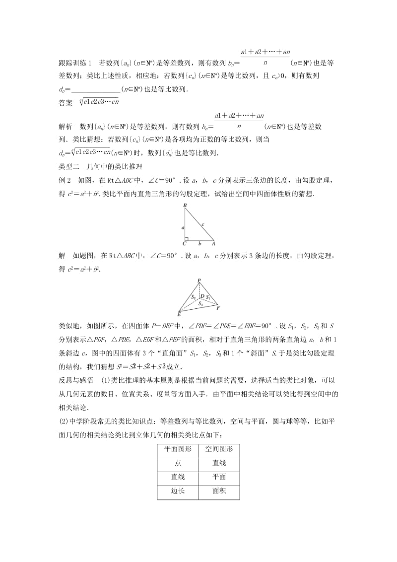 2018-2019学年高中数学 第二章 推理与证明 2.1.1 第2课时 类比推理学案 苏教版选修1 -2.docx_第3页